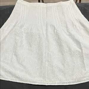 Autograph White Eyelet A-Line Skirt